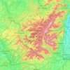 Carte topographique Parc naturel régional des Ballons des Vosges, altitude, relief