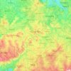 Carte topographique Bamendjou, altitude, relief