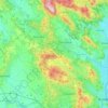 Carte topographique Pilisvörösvári kistérség, carte du relief, carte des altitudes