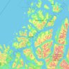 Carte topographique Troms, carte du relief, carte des altitudes