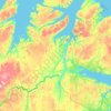Carte topographique Finnmark, carte du relief, carte des altitudes