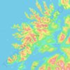 Carte topographique Senja, carte du relief, carte des altitudes