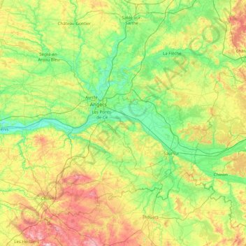 Carte Topographique Maine Et Loire Altitude Relief Carte Topographique Maine Et Loire Altitude Relief