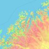 Carte topographique Troms, carte du relief, carte des altitudes