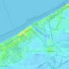 Carte topographique Nieuwpoort, carte du relief, carte des altitudes