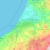 Carte topographique Rabat-Salé-Kénitra, carte du relief, carte des altitudes