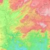 Carte topographique Haut-Nkam, altitude, relief