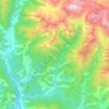 Carte topographique Aragüés del Puerto, carte du relief, carte des altitudes