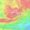 Carte topographique Parc naturel régional du Haut Languedoc, relief, altitude