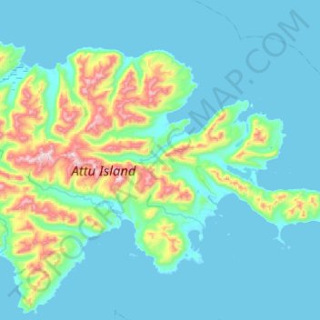 Carte Topographique Attu Station Altitude Relief